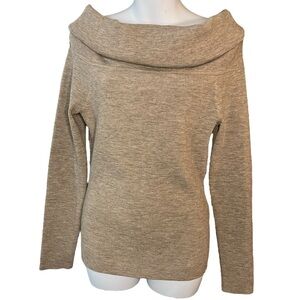 Wilfred Tan Off-the-Shoulder Sweater